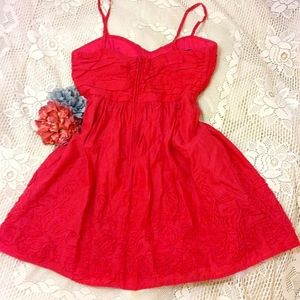 🛍 3 for $15 HOT PINK FLORAL EMBELLISHED DRESS